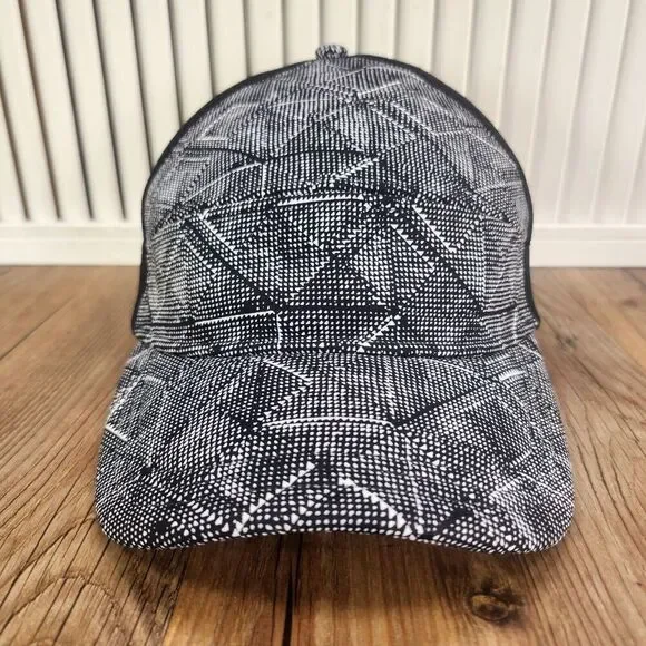 Lululemon Athletica Black White Geometric Snapback Baseball Hat Cap Casual Style - Picture 2 of 10
